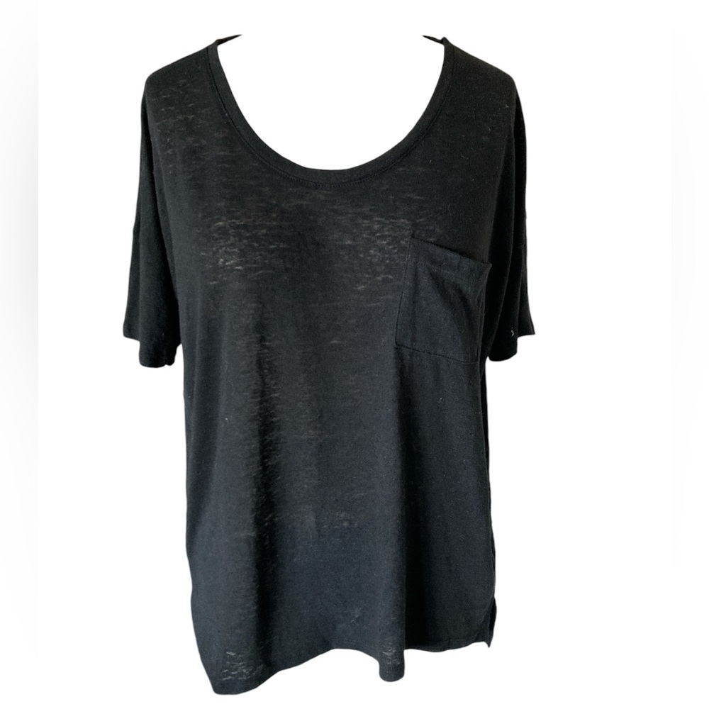 Old Navy black Boyfriend slub T-shirt, Sz L